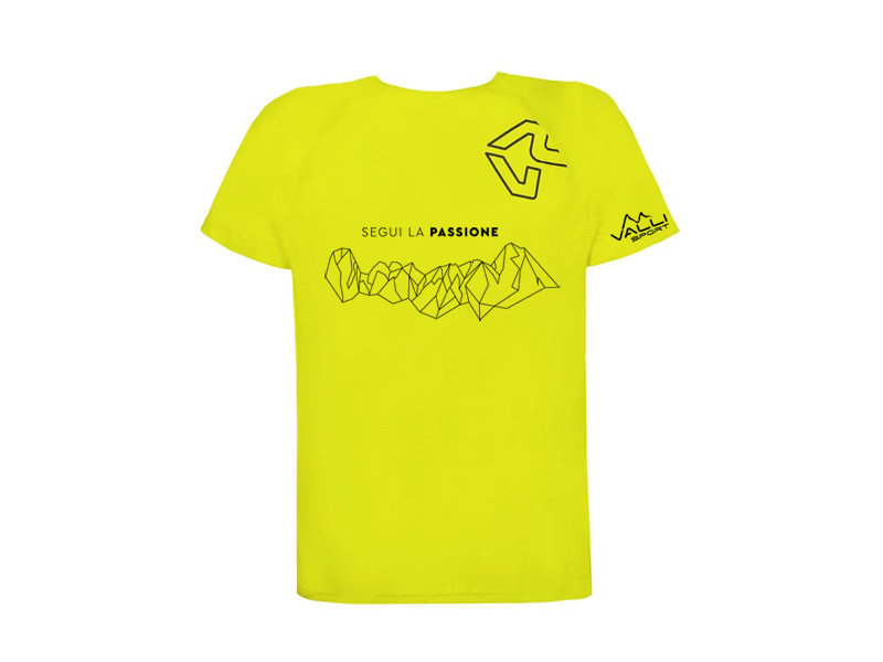 ORIOLE SS T-SHIRT logo LA MONTAGNA NEL CUORE GIALLO