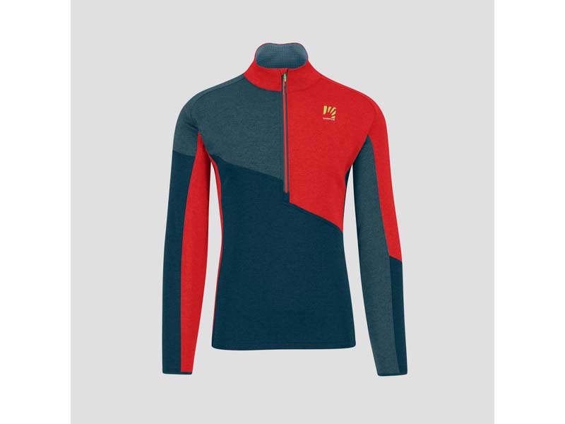 Federa Half Zip  Fleece - Rosso